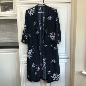 Dynamite floral women’s long flowy jacket